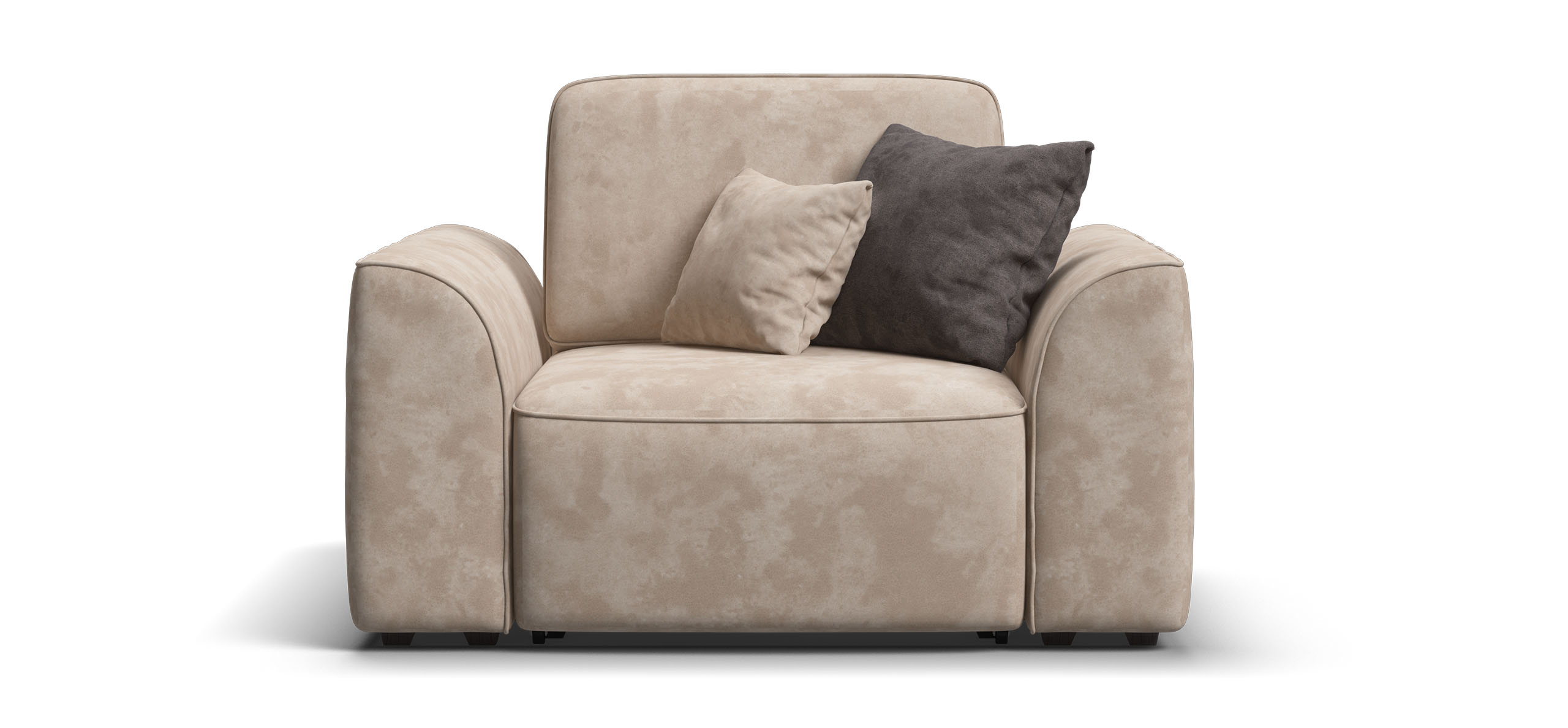 Кресло Кинг Модуль Велюр Алькантара пепел