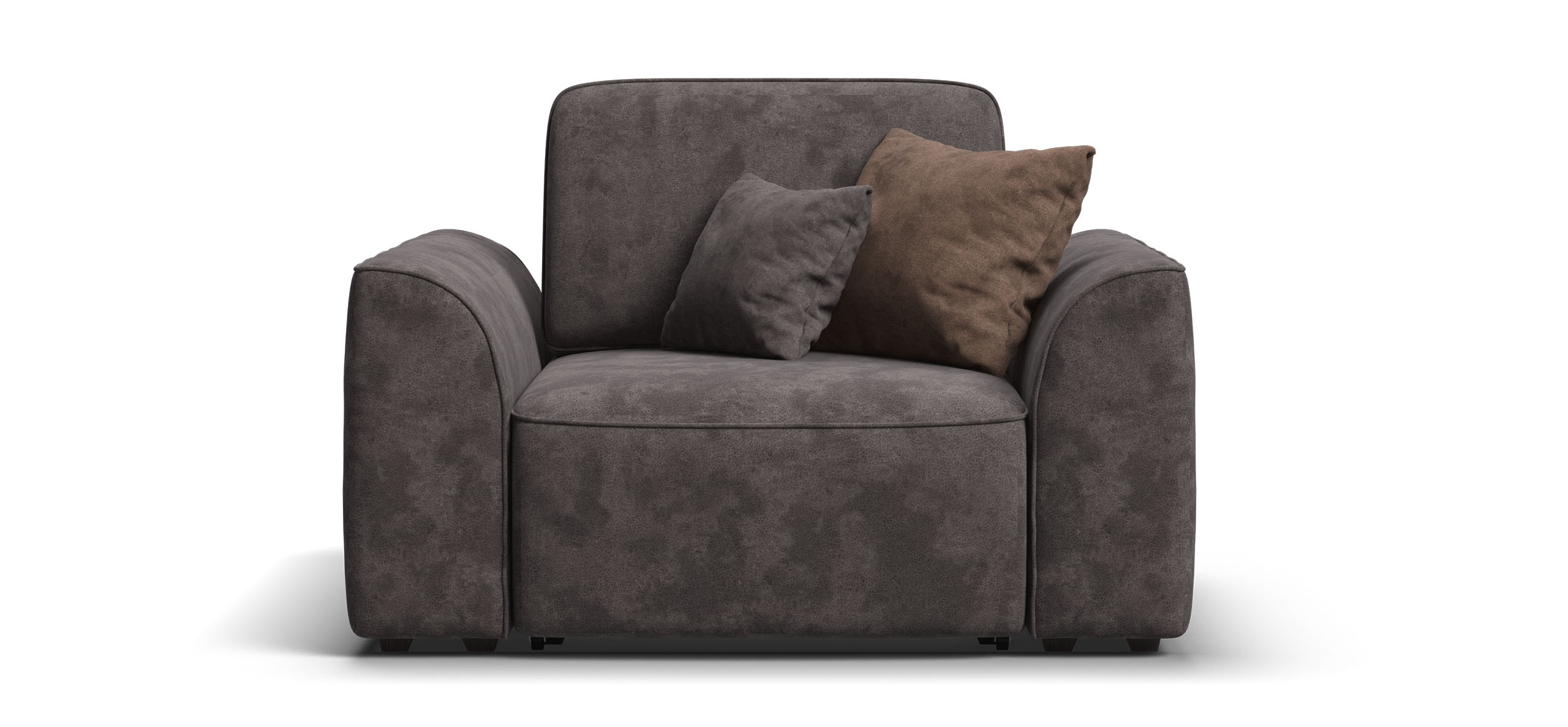 Кресло Кинг Модуль Велюр Алькантара серый